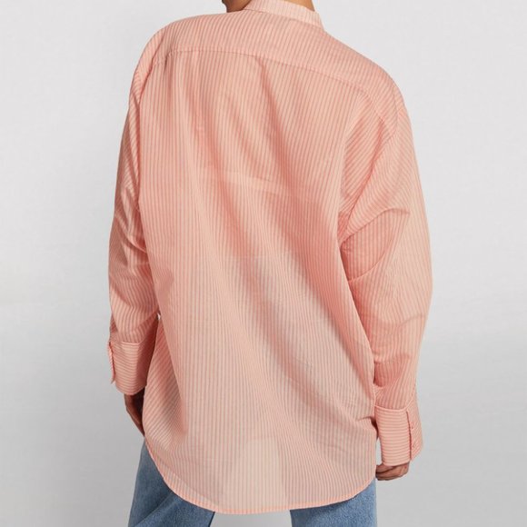 MUNTHE Melia oversized striped tunic blouse top pink stripes lagenlook, size 36 - Picture 13 of 15